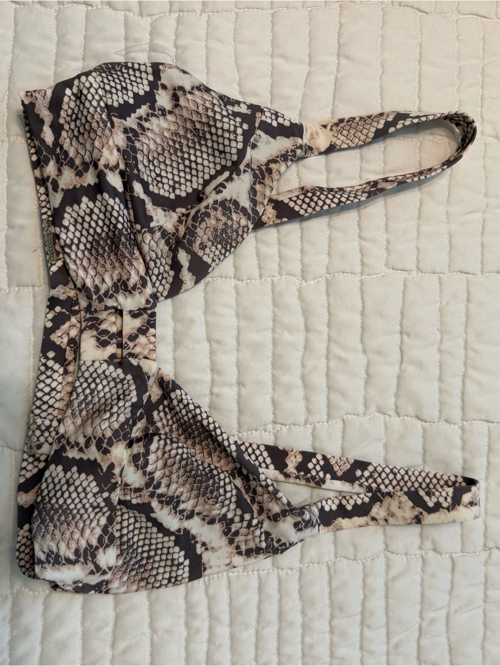 Vitamin A snakeskin bikini top